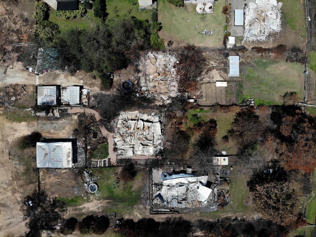 The small town of Mogo was hit hard by the New Year's Eve fire storm with many homes and buildings being destroyed. Picture: Toby Zerna