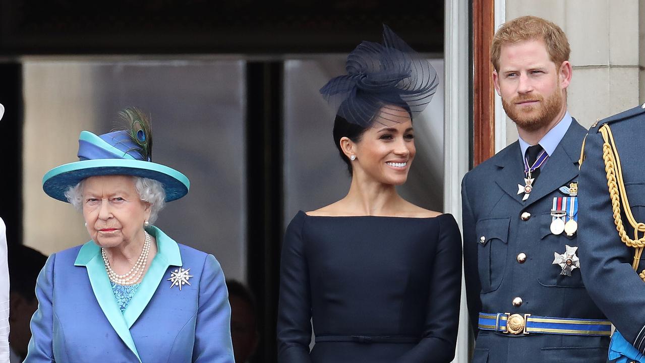 The Queen with Meghan and Prince Harry. (Photo by Chris Jackson/Getty Images)