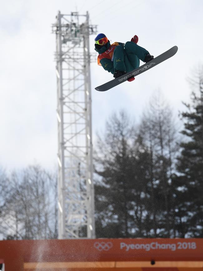 James during the Men’s Halfpipe Final. Picture: AAP