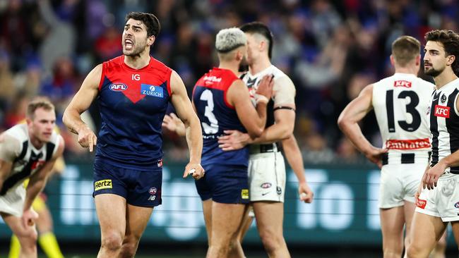 Petracca celebrates the win. Picture: Getty Images