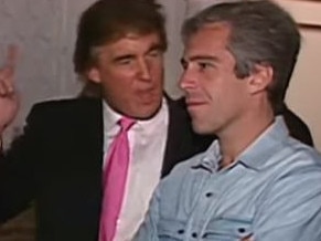 Footage shows Donald Trump and Jeffrey Epstein partying with cheerleaders in 1992.