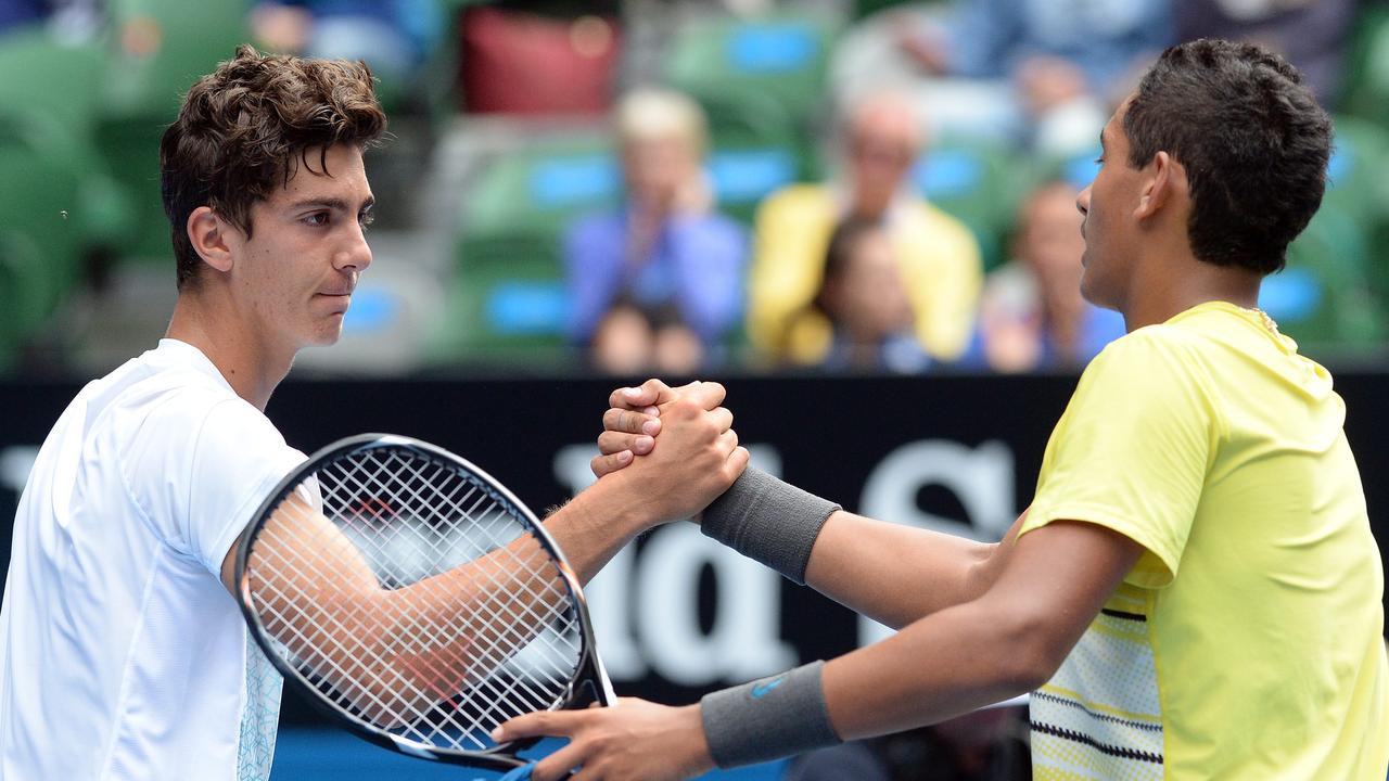 Nick Kyrgios and Thanasi Kokkinakis were singles rivals early in their career as weel as doubles partners.