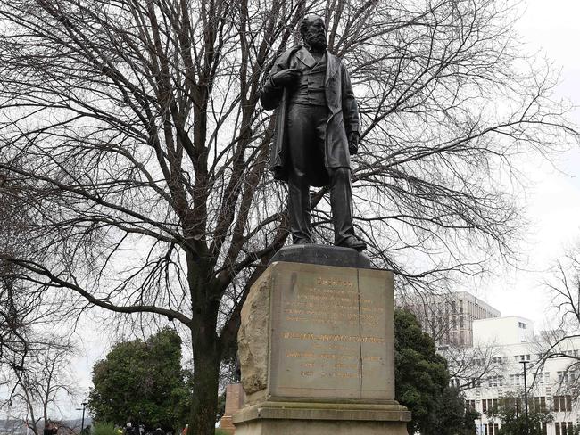 The William Crowther statue in Franklin Square Hobart. Picture: Nikki Davis-Jones