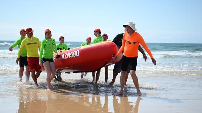 The action occurred near the Marcoola Surf Life Saving Club.