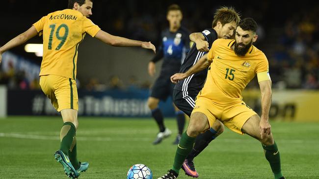 Mile Jedinak is in the Socceroos squad despite battling injury.