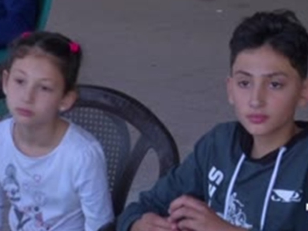 Australian boy 12-year-old Yazan Hellis and his seven-year-old sister are trapped with their mum in Gaza. Picture: 7 NEWS