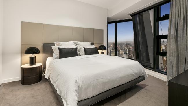 The Southbank apartment has four bedrooms and takes up half a floor in Eureka Tower.