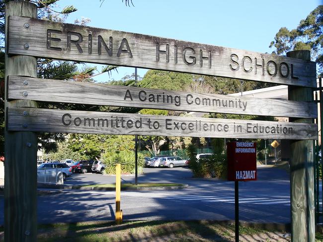 The girls were identified as coming from Erina High School. (AAP Image/Sue Graham)