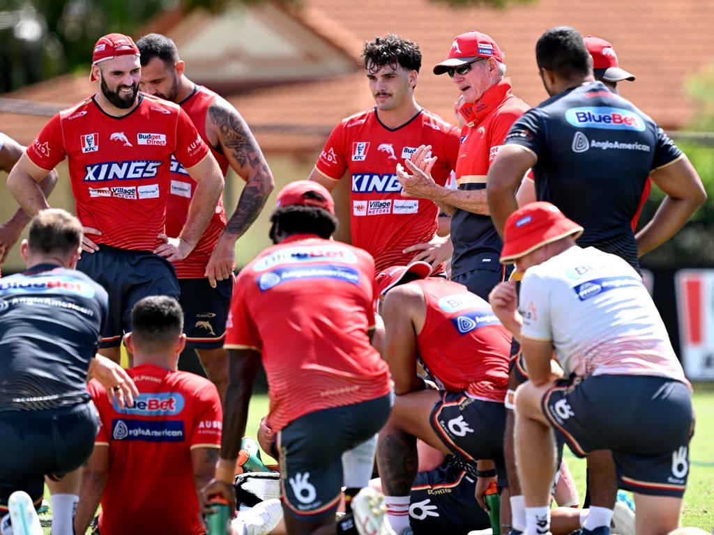 Could we see Tevita Pangai Junior under Wayne Bennett again, this time in Dolphins red? Picture: Bradley Kanaris/Getty Images