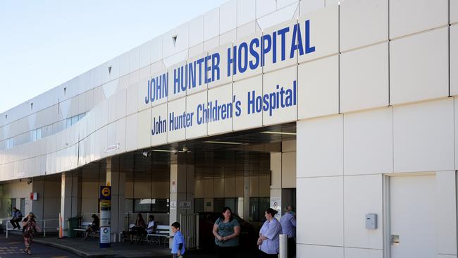 The alleged victim was taken to John Hunter Hospital for treatment. Picture by Peter Lorimer.