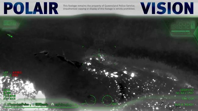 Thermal camera shows Binna Burra blaze