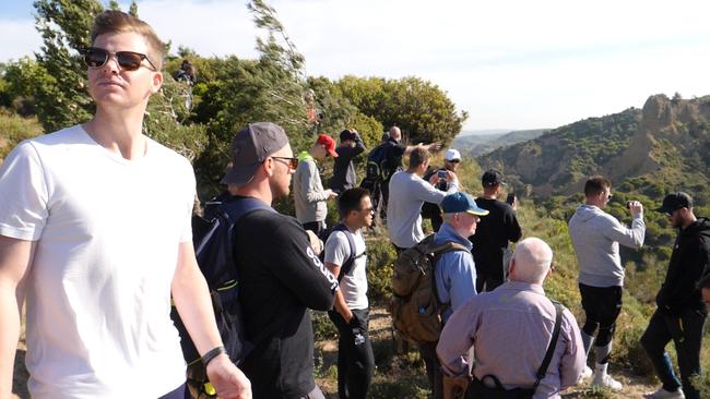 Members of the Australian cricket team at Gallipoli.