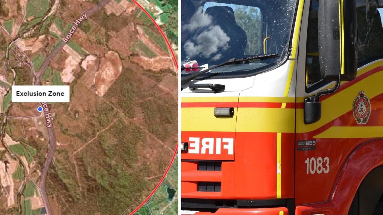 5km exclusion zone: Toxic chemicals spilt in Bruce Hwy crash