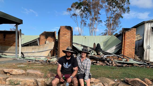 Tegan and Luke Nixon lost their home in the Cobraball fires of 2019.