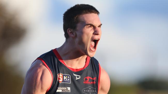 SANFL Round 5 Port v Norwood - Nick Lowden gets Norwood back within a kick in the last few minutes Picture: Cory Sutton