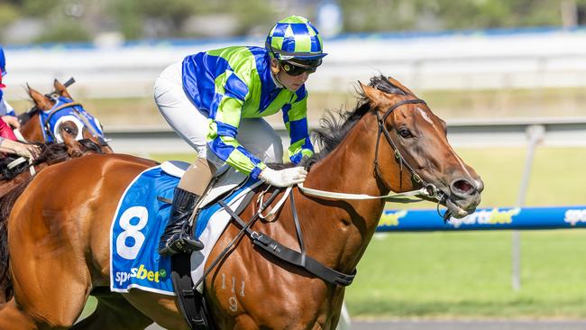 Prairie Flower combined with Kayla Crowther to win the Durbridge Stakes at Morphettville.