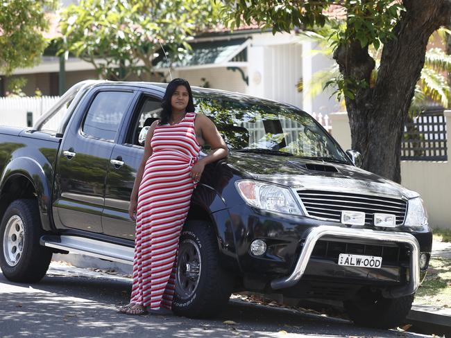 Pamela Bonney, pictured when more than eight months pregnant shortly after the incident. Picture: Bradley Hunter