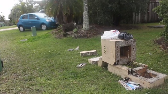 The letterbox was smashed. Picture: supplied