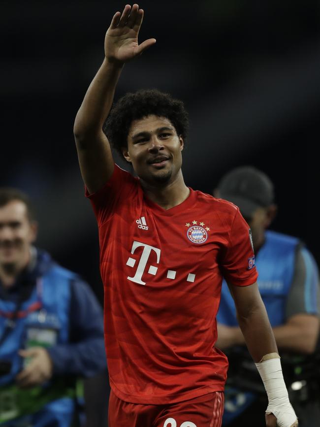 Bayern’s four-goal hero Serge Gnabry. Picture: AP