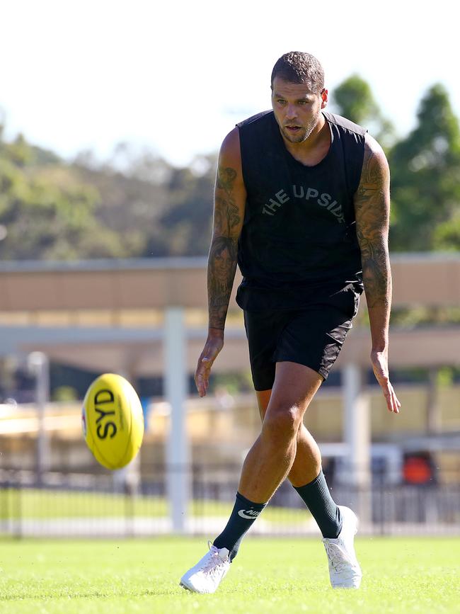 Sydney Swans star Lance 'Buddy' Franklin has barely been on the field despite his hefty pay packet. Picture: Toby Zerna