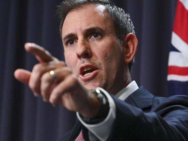 CANBERRA, AUSTRALIA, NewsWire Photos. JULY 24, 2023: Treasurer Jim Chalmers holds a press conference at Parliament House in Canberra. Picture: NCA NewsWire / Martin Ollman