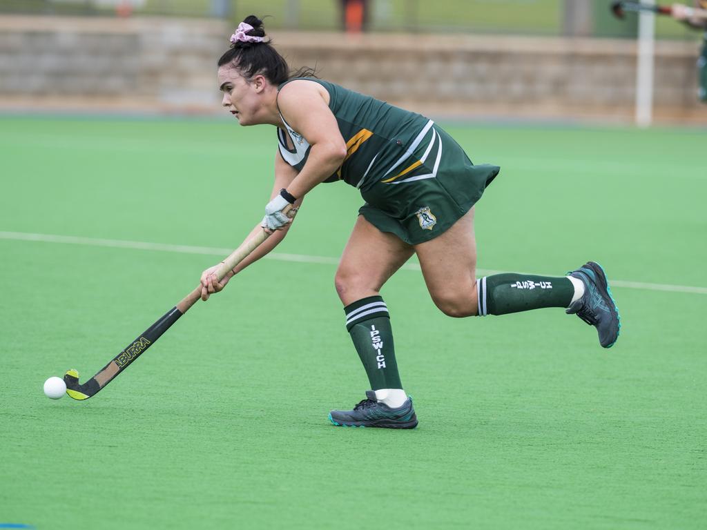 layla Eleison of Ipswich against Gladstone in Hockey Queensland Championships at Clyde Park, Sunday, May 2, 2021. Picture: Kevin Farmer