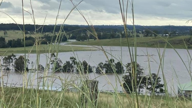 Flooding at Glendon Ln, Singleton. Picture: Facebook/Alicia Russell.