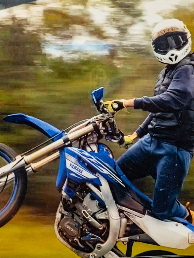 Jarred loved riding motorbikes. Picture: Julian Andrews