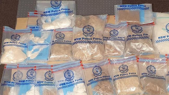 Drugs and cash allegedly seized during the raid on November 18. Picture: NSW Police