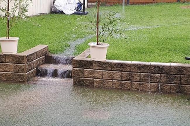 Water coming down the stairs at Nerang: Deb Casey