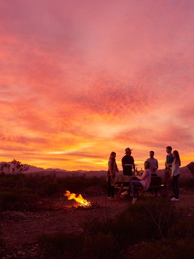 Sunset at Arkapena Station, Flinders Ranges. Picture: Adam Bruzzone/SATC