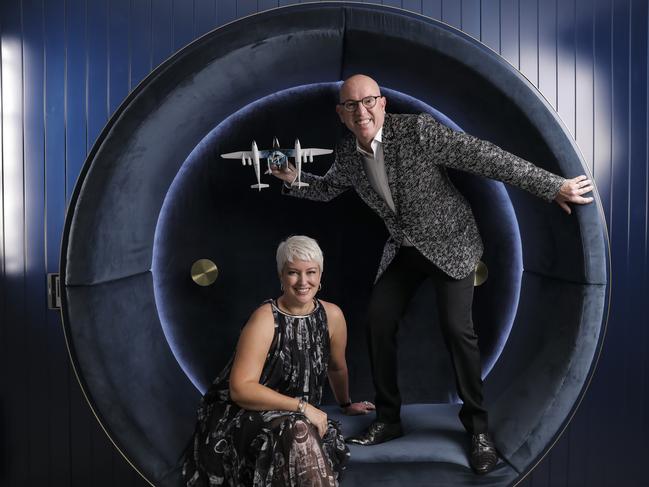 #QWEEKEND ONLY# DO NOT USE BEFORE NOV 30, 2019##Icon Group founders Cathie Reid and Stuart Giles, 50. Picture: Mark Cranitch