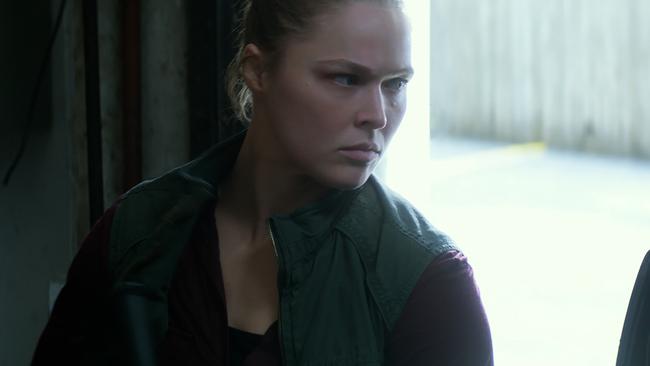 Ronda Rousey in a scene from film Mile 22.