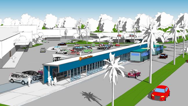 The new proposed bus interchange at Canelands Shopping Centre on Mangrove Road. Photo: Contributed