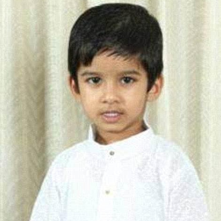 Aldrich Viju, 4, died at daycare when he was caught around the neck by a cord attached to a pair of toy stilts, a coroner has found. Picture: Supplied