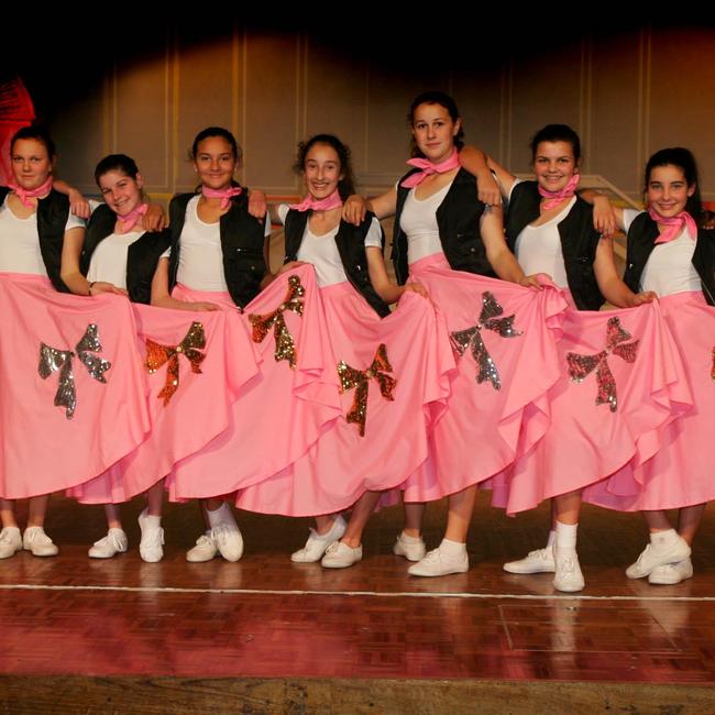 Somerset College senior students perform the musical Grease.