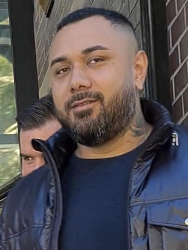 Siale (pictured leaving Burwood Local Court in 2023) was previously the target of a shooting at a Marrickville barber shop. Picture: Nathan Schmidt