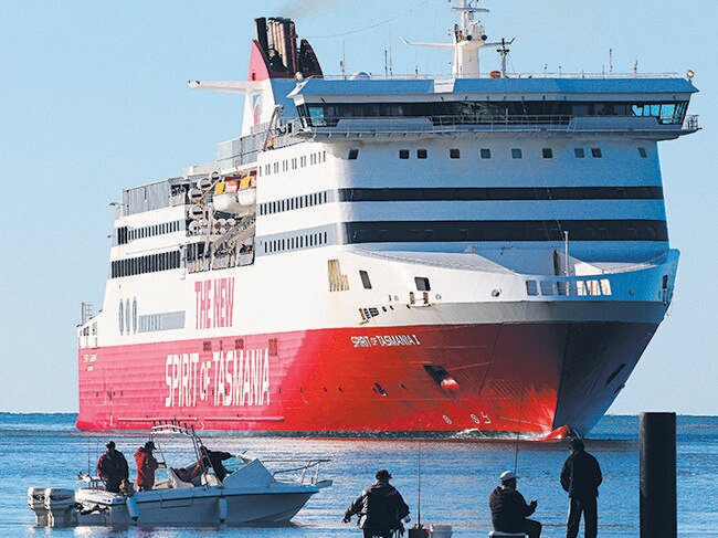 The Spirit of Tasmania 1 arrives at Devonport. Picture Chris Kidd