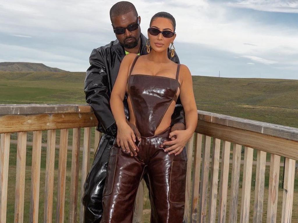 Kim Kardashian and Kanye West.