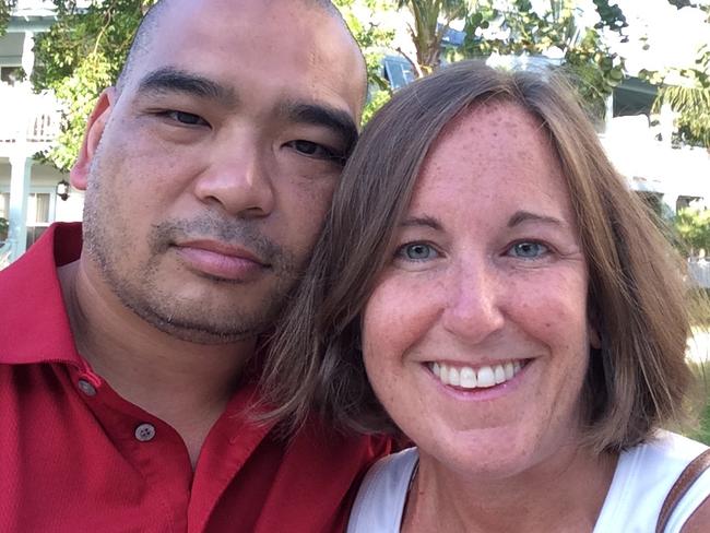 ONE TIME WEB USE ONLY - FEE APPLIES FOR REUSE -  Mary with her husband Tony in July 2015, before experiencing trouble from her shunt and developing GBS. THIS TERRIFIED woman experienced the HOLIDAY FROM HELL when during a five-day break in Mexico she became completely PARALYSED and totally BLIND within days of each other after developing Guillain BarrÃ© Syndrome and suffering a build-up of pressure on the brain â€“ at the exact same time. Non-profit business owner, Mary Catherine Derin (46) from Maryland, USA, was born with hydrocephalus and required a shunt to be placed in her brain when she was a month old due to fluid on her brain. By the time she was five years old, doctors said that Mary Catherine had outgrown her condition and no longer needed the shunt, although it wasnâ€™t removed. In May 2017, Mary Catherine and her husband, Tony (48) took a trip to Mexico for five days, but on the morning after arriving, Mary Catherine began noticing weakness in her legs and arms and she would lose feeling in them. By the evening, she could no longer walk unassisted. Mary Catherine also developed blurred vision, so she thought she might have been coming down with the flu and that was why her body became so weak, so she was put on an IV drip. By the time she returned home, Mary Catherine was completely paralysed from the waist down. She and Tony went straight to hospital where doctors performed a lumbar puncture to extract a sample of spinal fluid before being diagnosed with Guillain BarrÃ© Syndrome, an auto immune syndrome which attacks the nervous system. Mary Catherineâ€™s blurred vision developed into intermittently losing her vision for a few moments before it returned. Doctors couldnâ€™t understand what was causing the sight loss, so after a couple of weeks, Mary Catherine transferred to another hospital because in spite of her GBS diagnosis, she still needed answers about her sight, as she was now totally blind. The neurosurgeon deemed that Mary Catherine did still need her shunt, but it had been malfunctioning whi  Picture: Media Drum World / australscope