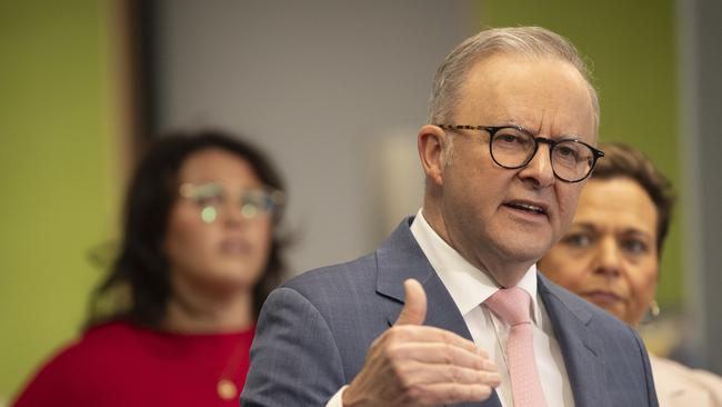 SYDNEY, AUSTRALIA. NewsWire Photos.August 1, 2024.Prime Minister Anthony Albanese holds a press conference at St John XXIII Catholic College in Stanhope Gardens. Picture: NewsWire / Jeremy Piper