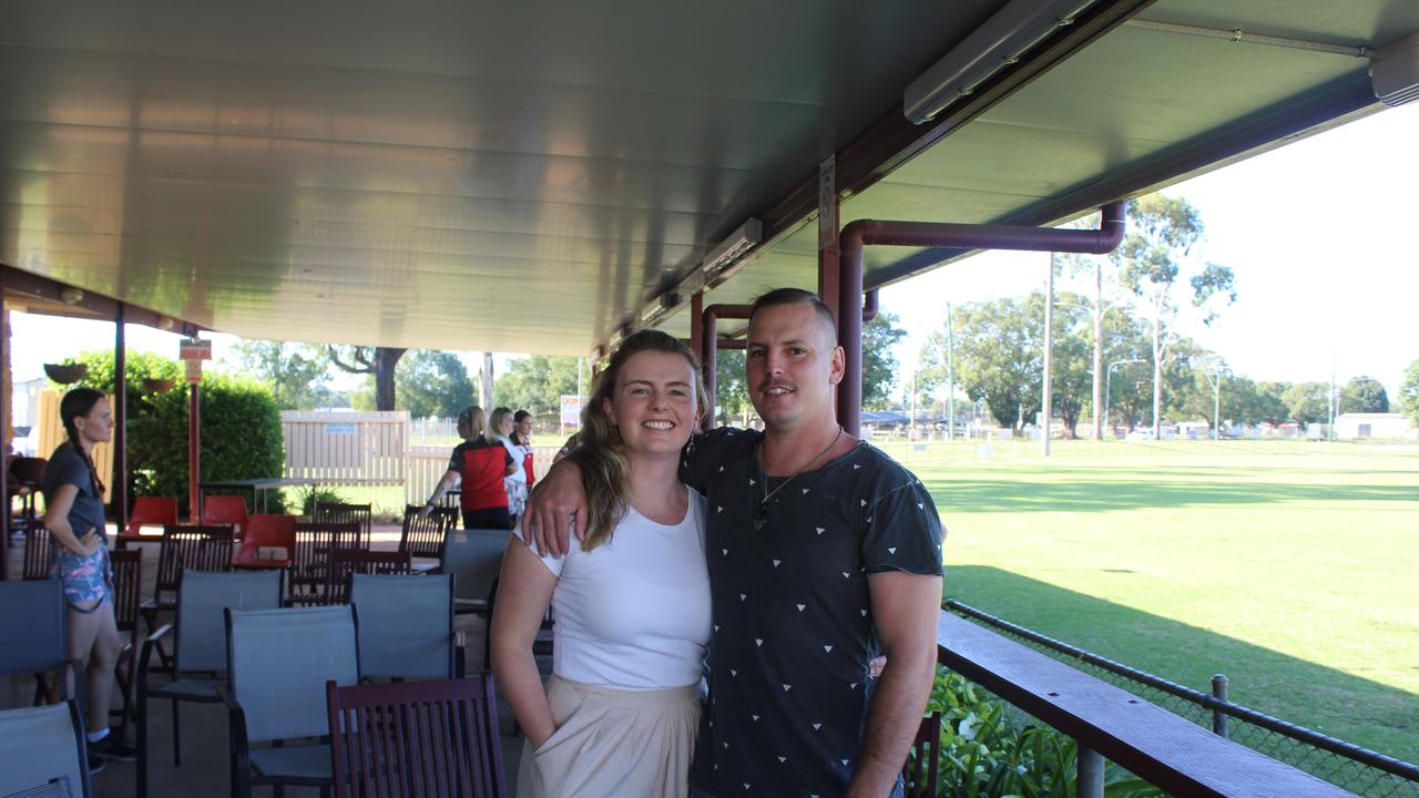 Women's player Laura Blackmore with men's player Daniel Wairau. Photo: Hayley Saunders