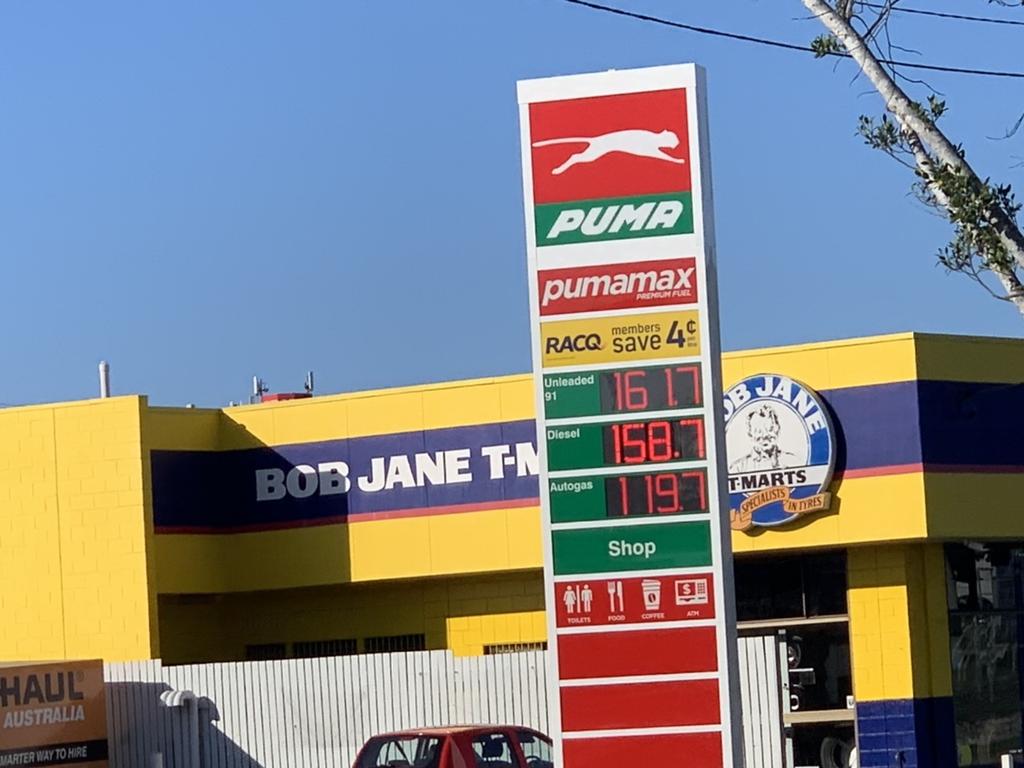 Puma on Dawson Highway hit 158.7 cents per litre on October 26.