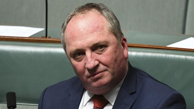 Despite earning around $250,000 per year, MP Barnaby Joyce says he’s doing it tough. Picture: AAP/Lukas Coch