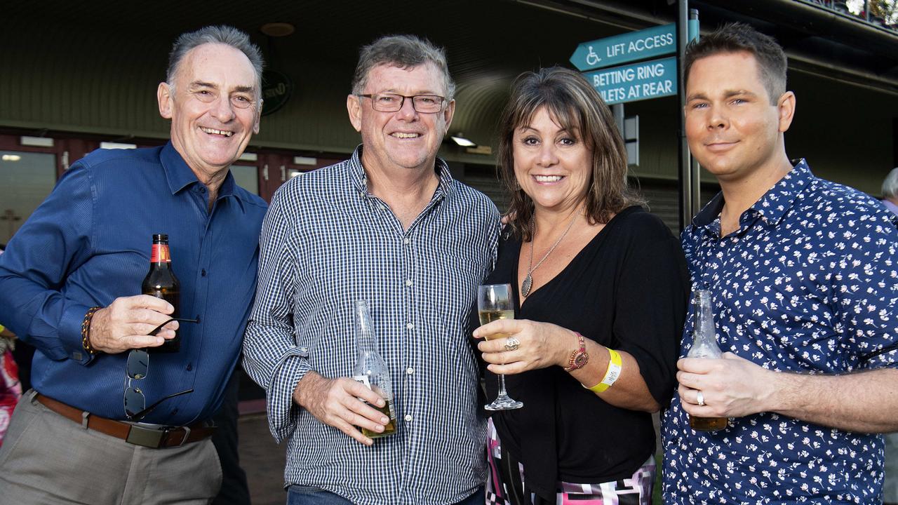 Chris Yanz, Ron Newman, Jo Vivian and Adam Issacson at the launch of the Darwin Cup Carnival at the Darwin Turf Club. Picture: Keri Megelus