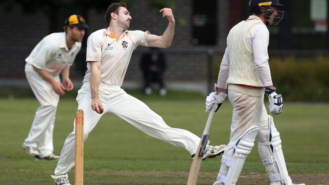 All-rounder Marcus Berryman in action for Monash. Picture: Stuart Milligan