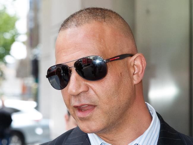 DAILY TELEGRAPH. Lawyer Adam Houda leaves the John Maddison Tower law courts in Sydney where he was facing sexual harassment charges from fellow lawyer Hana Seraphim. Monday 21/10/2024. Picture by Max Mason-Hubers