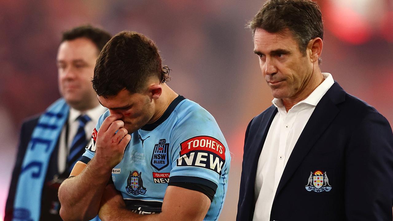 Nathan Cleary has been the best player in the NRL this decade, but people still question his greatness because of his State of Origin record. Picture: Chris Hyde/Getty Images
