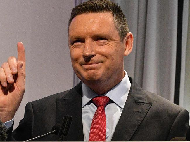 Lyle Shelton, a spokesman for the Coalition for Marriage, speaks at a press conference in Sydney on November 15, 2017, following the postal ballot results in favour of same-sex marriage. Australians voted in favour of allowing same-sex couples to marry, official results showed on November 15, sending the task of legalising marriage equality to a deeply divided parliament. / AFP PHOTO / SAEED KHAN