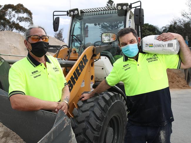 Workers at Total Building Supplies in Punchbowl are adapting to new Covid rules to make sure they can keep supplying tradies across Sydney. Pictured is the Manager 